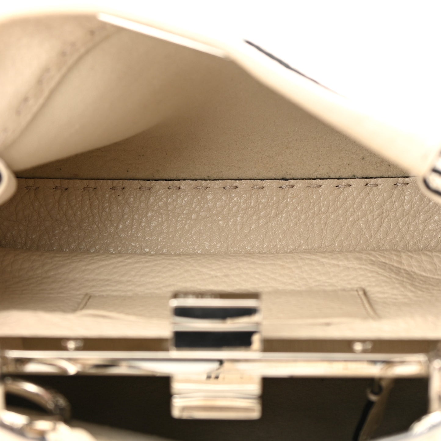 Cuoio Romano Selleria Mini Peekaboo Iconic Satchel Latte