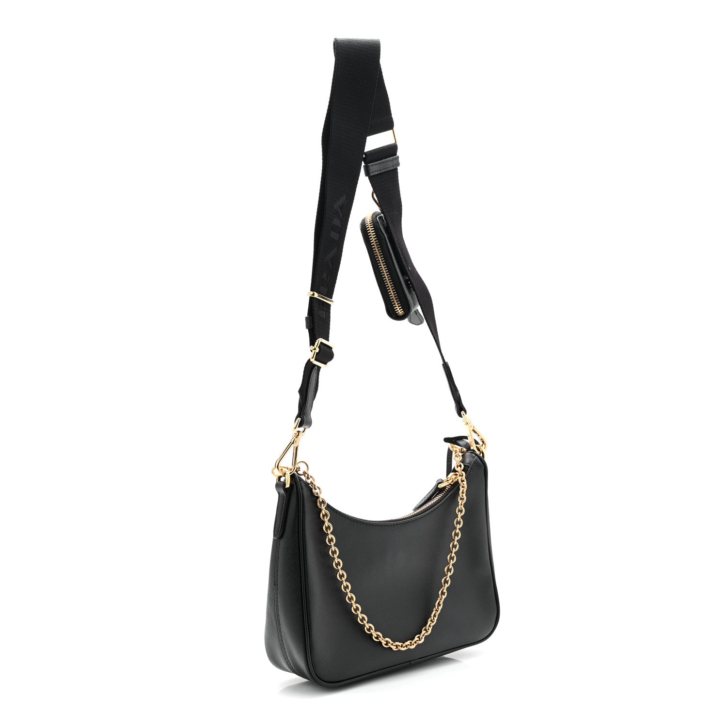 Prada Saffiano Lux Re-Edition 2005 Shoulder Bag Black 3 of 11