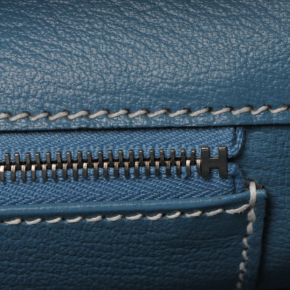 Hermes Taurillon Clemence Birkin 35 Blue Jean 26 of 27