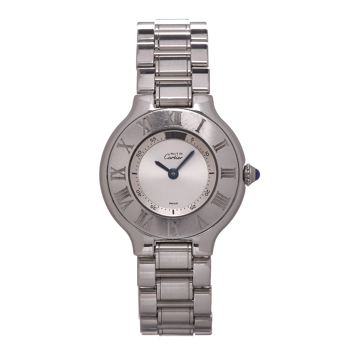 Cartier Stainless Steel 28mm Must De 21 Quartz Watch 1 of 6