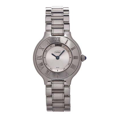 Cartier Stainless Steel 28mm Must De 21 Quartz Watch 1 of 6
