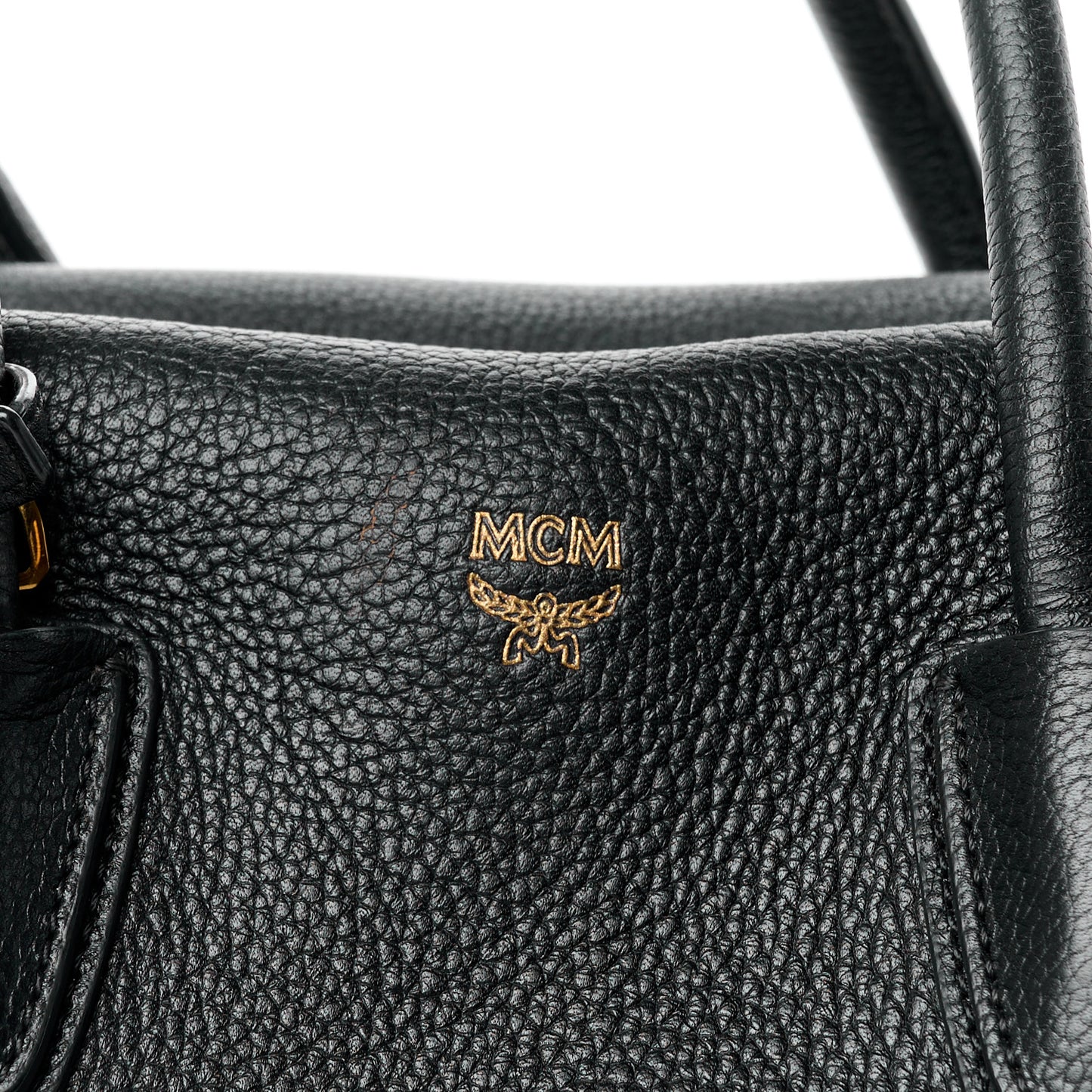 Grained Calfskin Medium Milla Tote Black