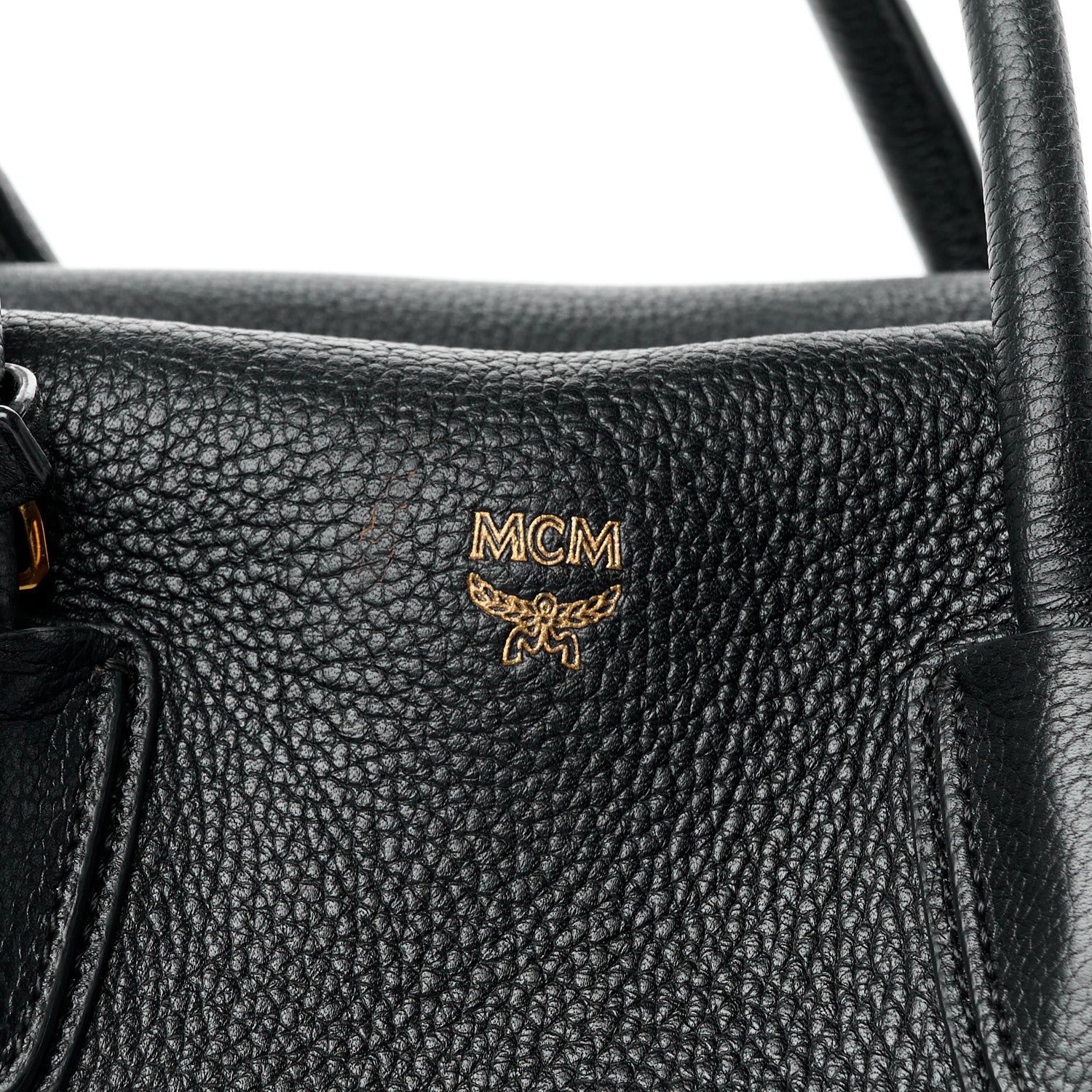 MCM Grained Calfskin Medium Milla Tote Black 11 of 18