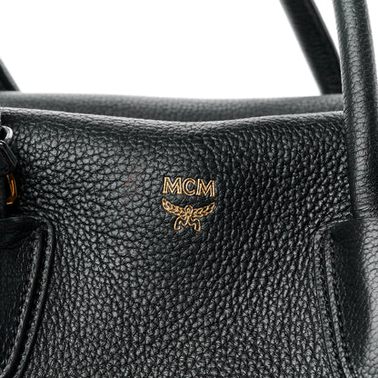 MCM Grained Calfskin Medium Milla Tote Black 11 of 18