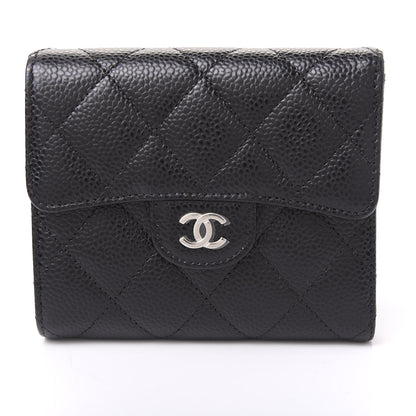 Chanel Caviar Quilted Compact Flap Wallet Black 9 of 10