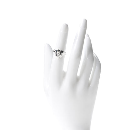 Gucci Sterling Silver Blind for Love Heart Band Ring 50 5.25 2 of 5