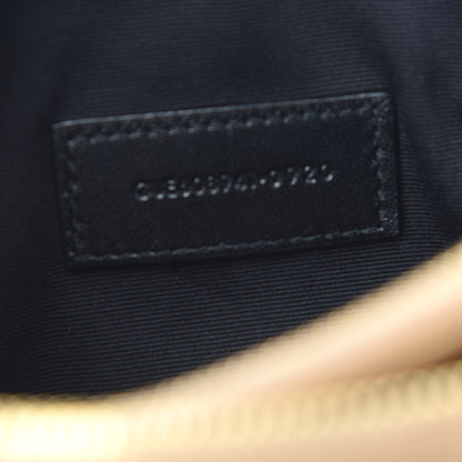 Saint Laurent Grained Lambskin Quilted Mini Becky Double Zip Bag Dark Beige 7 of 9