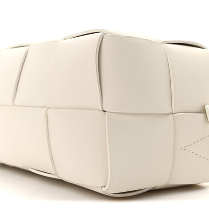 Bottega Veneta Lambskin Maxi Intrecciato Small Brick Cassette Bag White 9 of 9