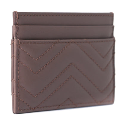 Gucci Calfskin Matelasse GG Marmont Card Holder Porcelain Rose 3 of 7