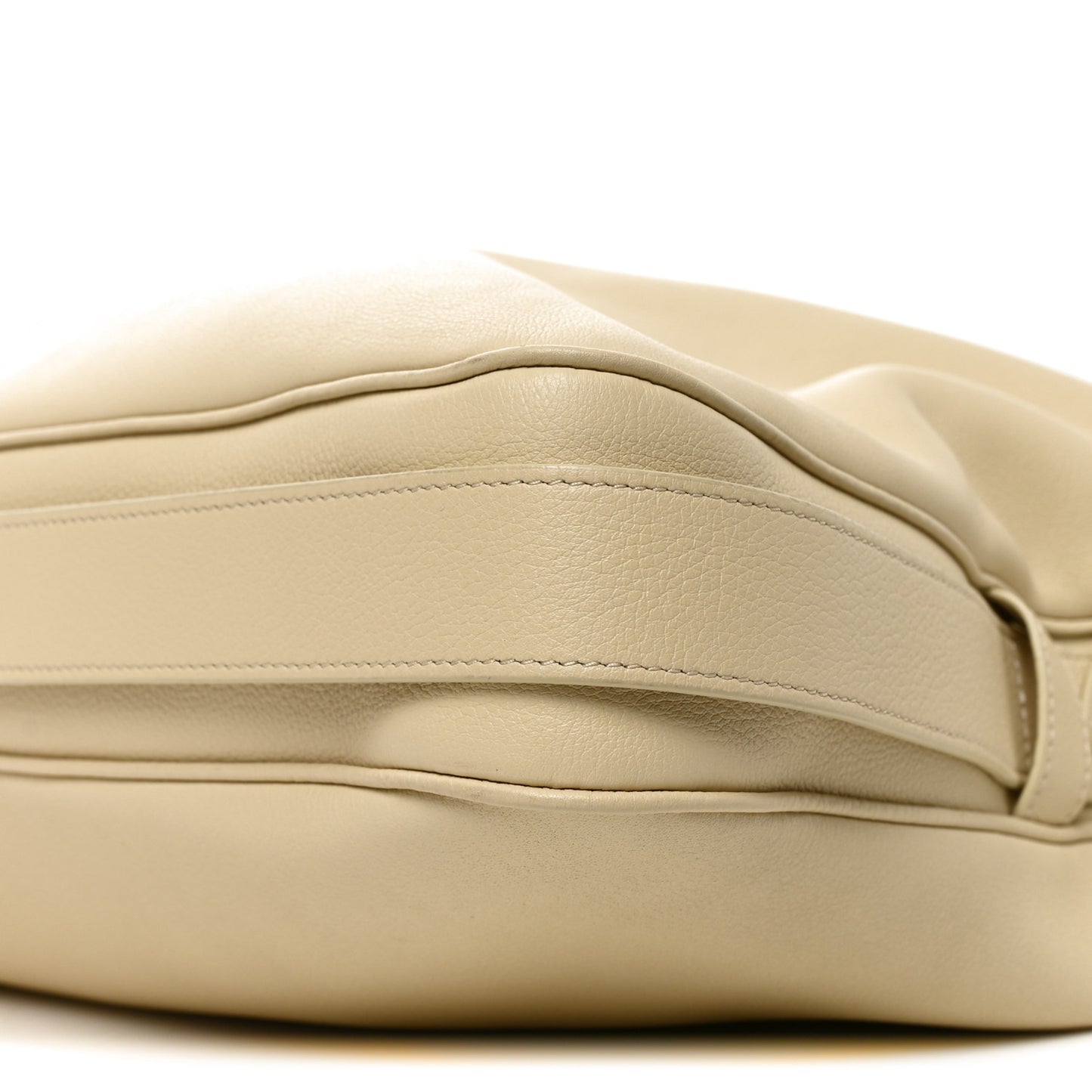 Supple Calfskin Large Romy Shoulder Bag Rice
