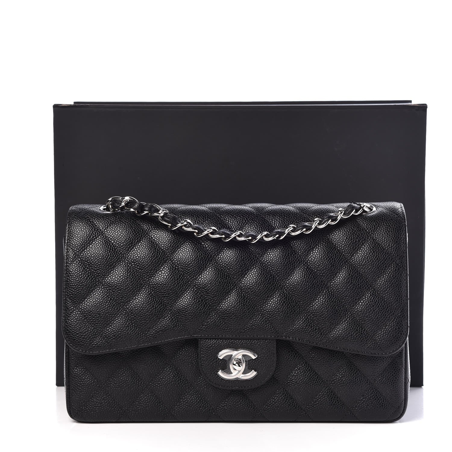 Chanel Caviar Quilted Jumbo Double Flap Black 8 of 8