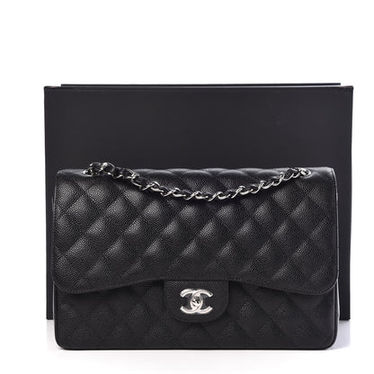 Chanel Caviar Quilted Jumbo Double Flap Black 8 of 8