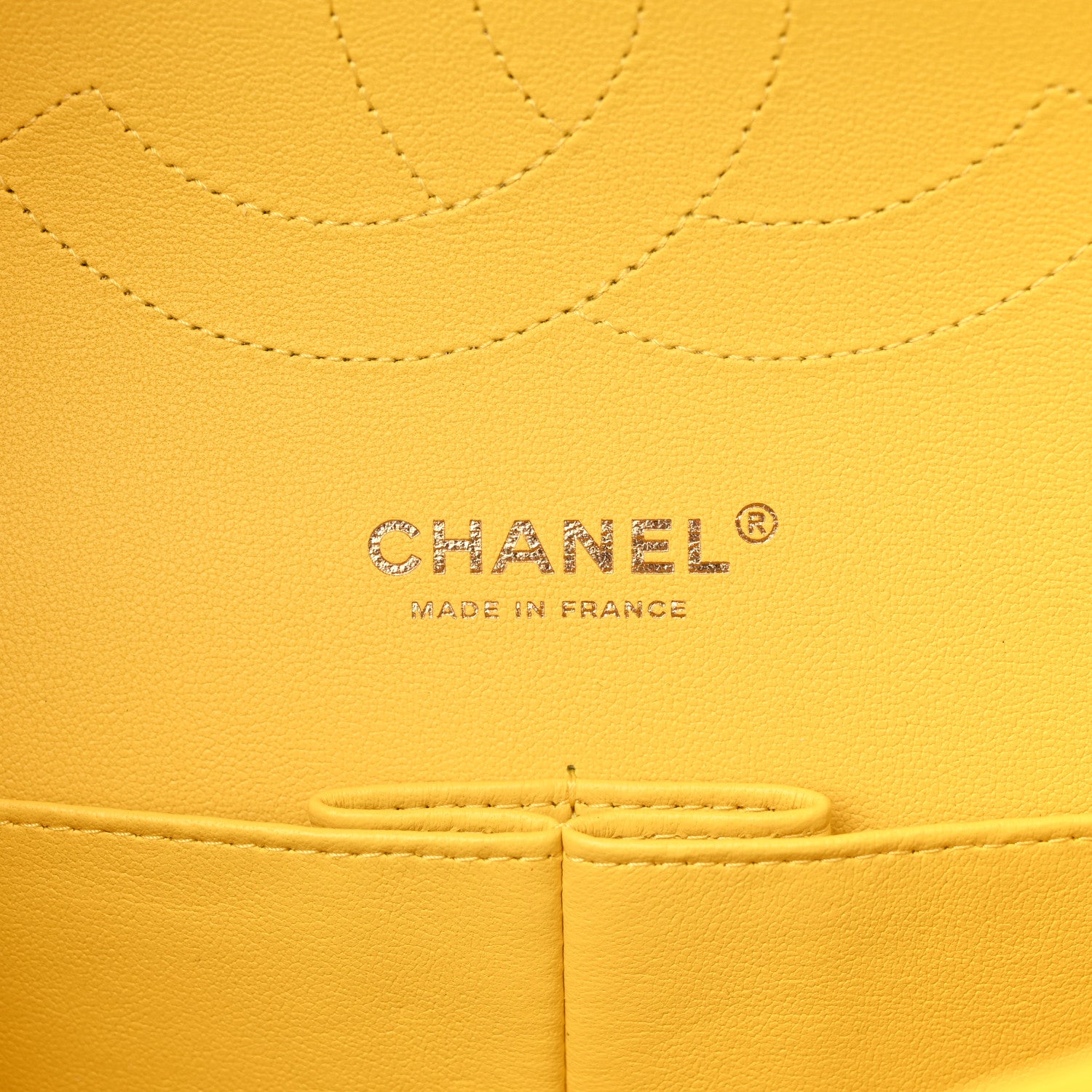 Chanel Caviar Quilted Jumbo Double Flap Yellow 6 of 11