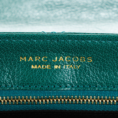Marc Jacobs Lambskin Baroque Large Single Flap Emerald 6 of 7
