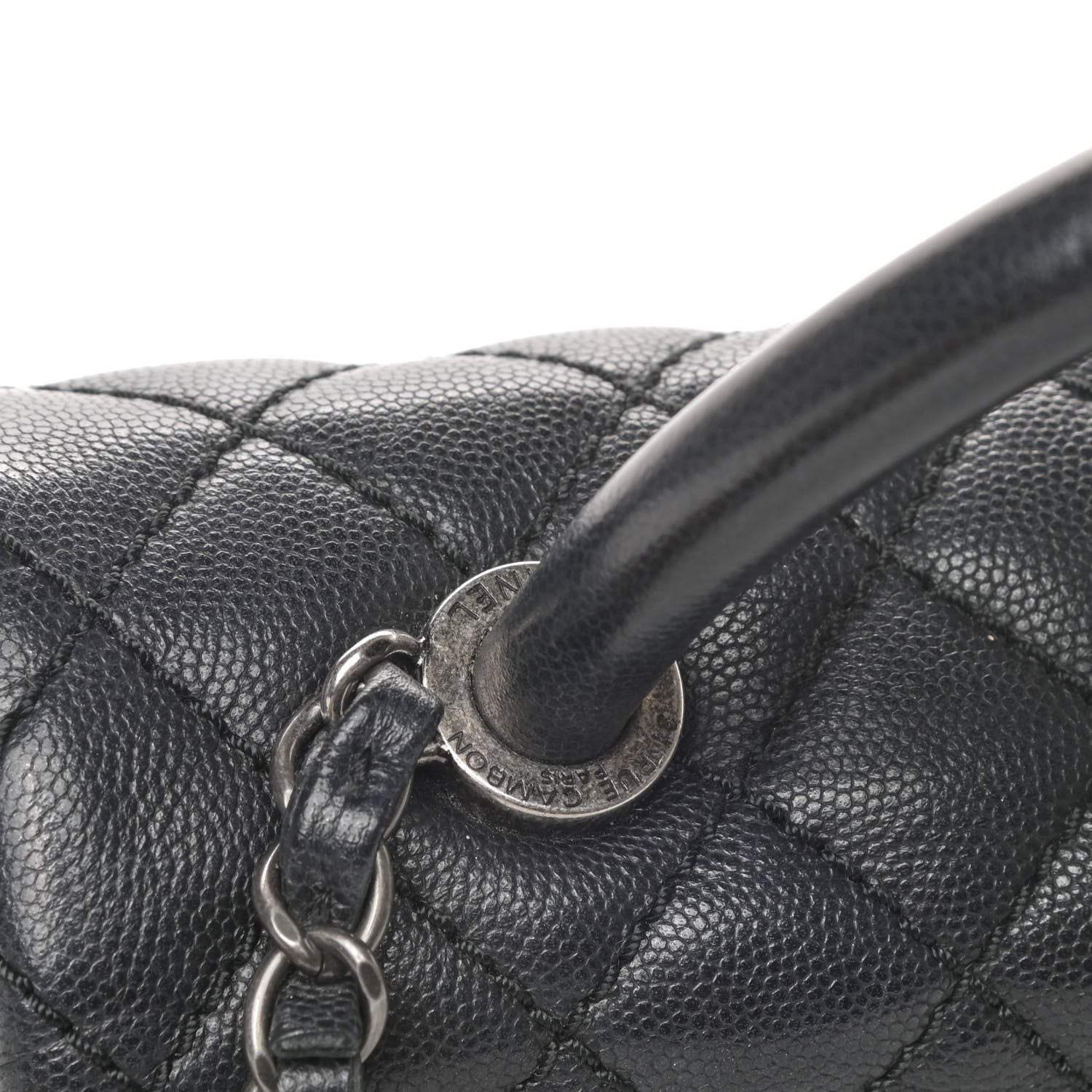 Chanel Caviar Quilted Small Coco Handle Flap Black 13 of 14