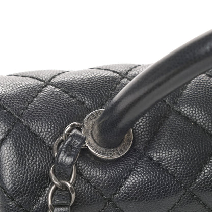 Chanel Caviar Quilted Small Coco Handle Flap Black 13 of 14
