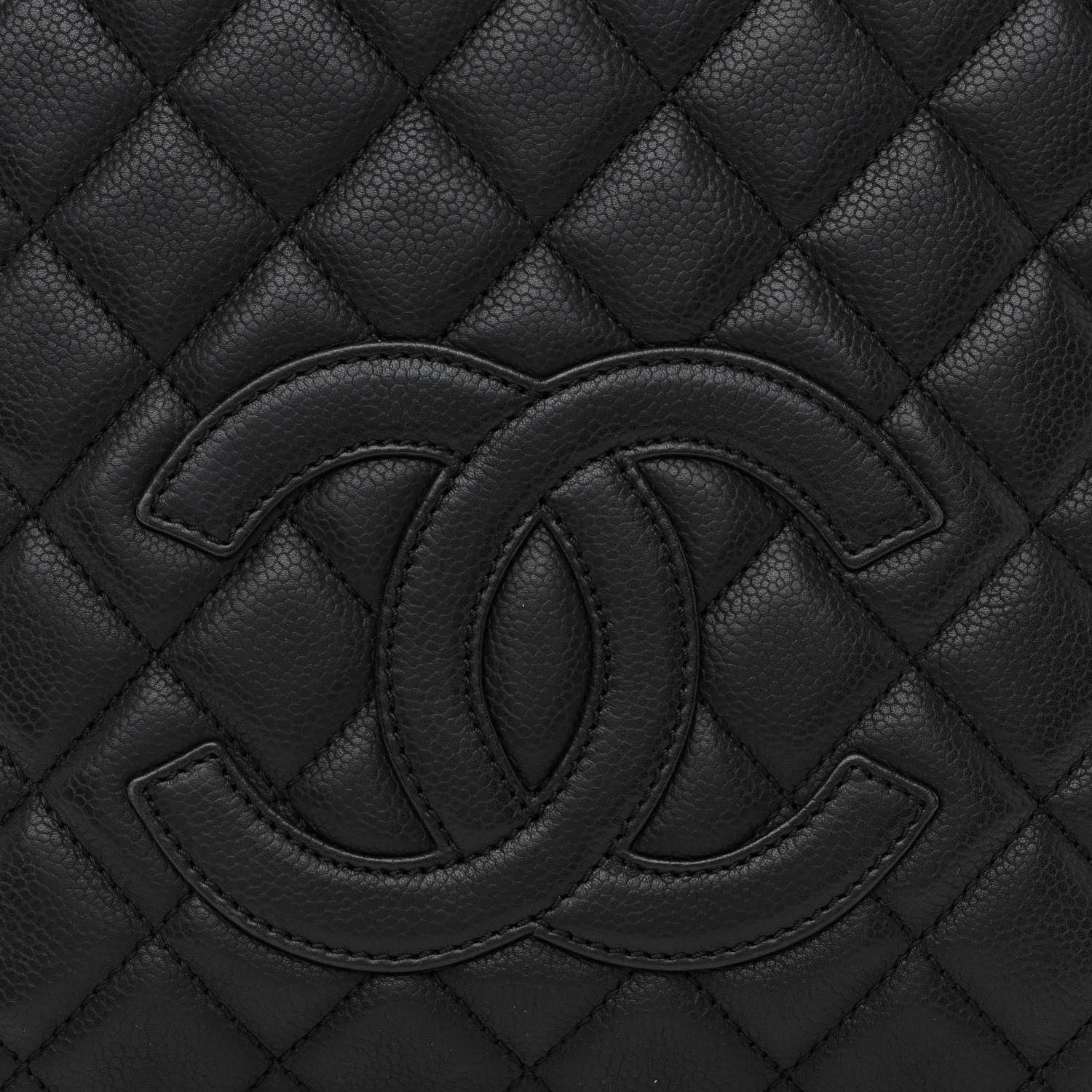 Chanel Caviar Quilted Petit Shopping Tote PST Black 8 of 10