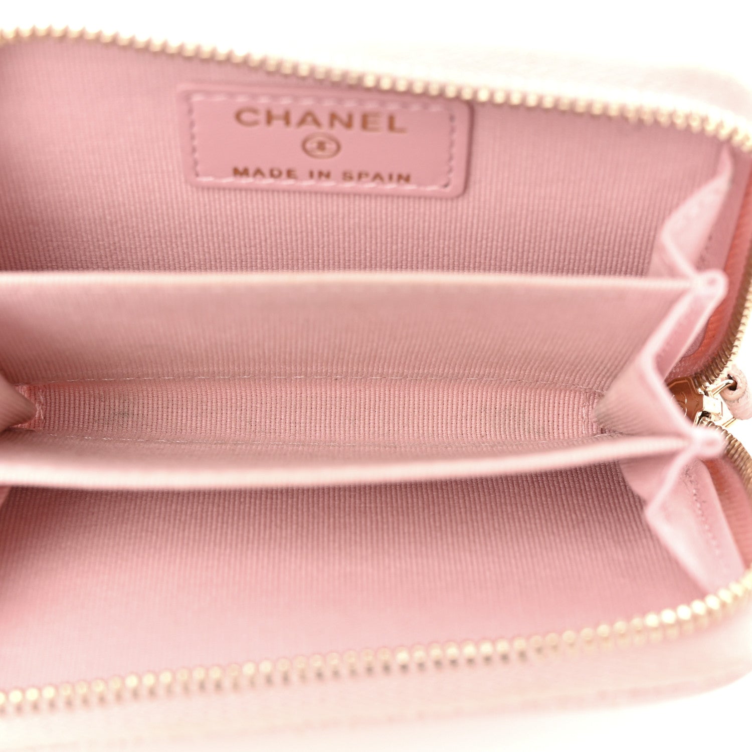Chanel Caviar Quilted Zip Coin Purse Light Pink 5 of 8