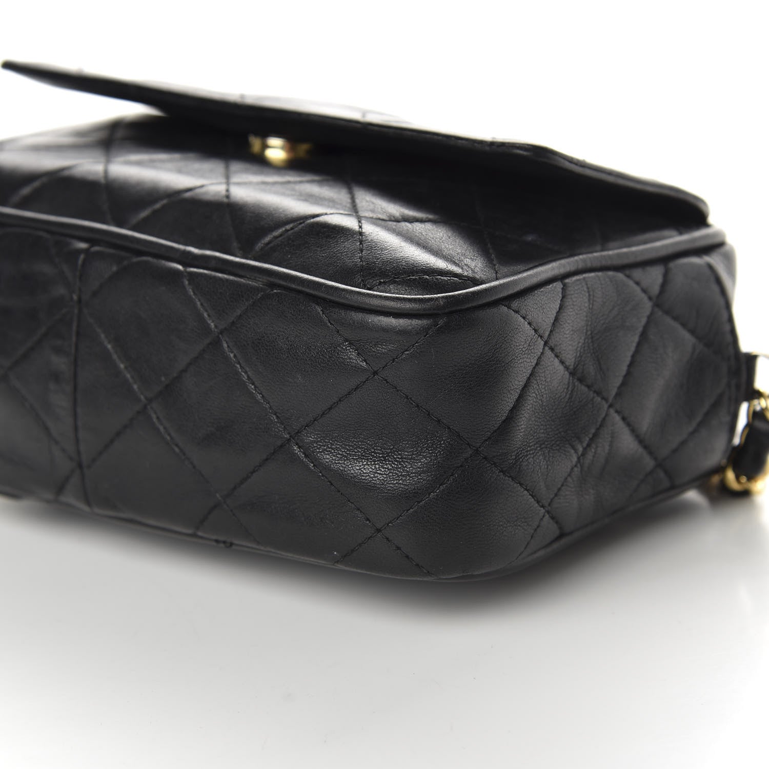 Chanel Lambskin Quilted CC Tassel Camera Case Black 9 of 9