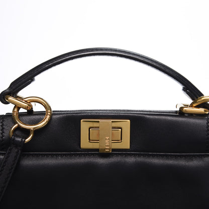 Fendi Nappa Mini Peekaboo Iconic Satchel Black 11 of 11
