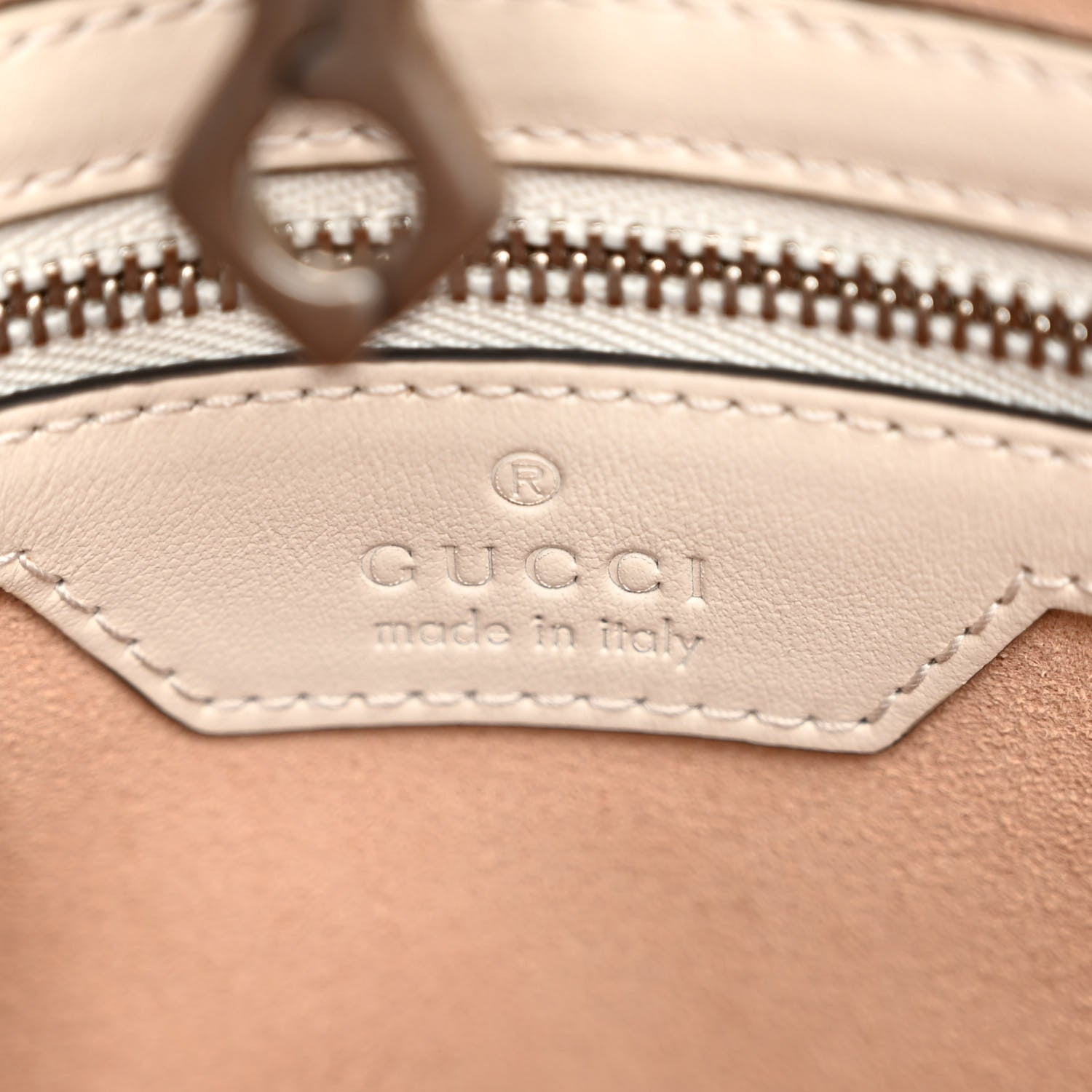 Gucci Calfskin Matelasse Aria Medium GG Marmont Shoulder Tote Mystic White 6 of 9