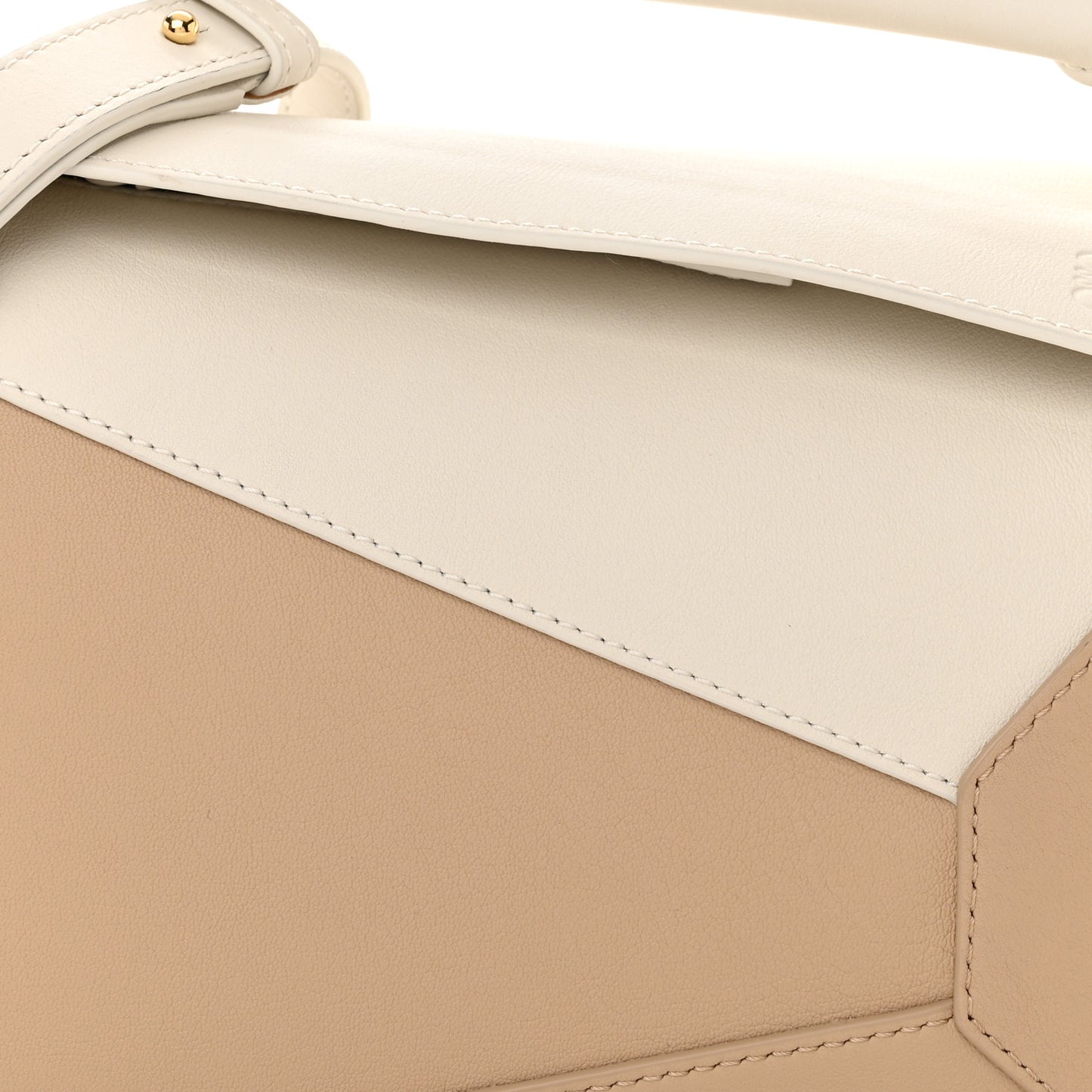Classic Calfskin Small Puzzle Edge Bag Soft White Paper Craft