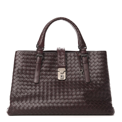 Bottega Veneta Nappa Intrecciato Medium Roma Tote Mahogany Brown 1 of 10