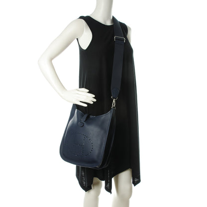 Hermes Taurillon Clemence Evelyne III PM Bleu Nuit 5 of 12