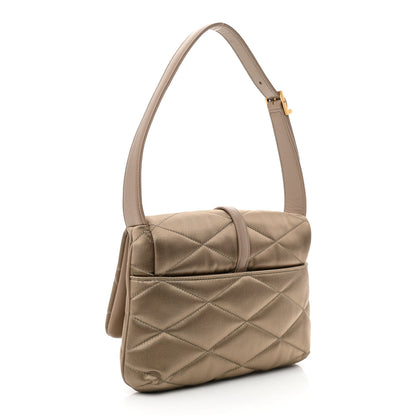 Saint Laurent Satin Quilted Le 57 Diamond Shoulder Bag Mouse 3 of 10