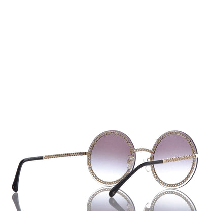 Chanel Round Chain Sunglasses 4245 Gold 3 of 6