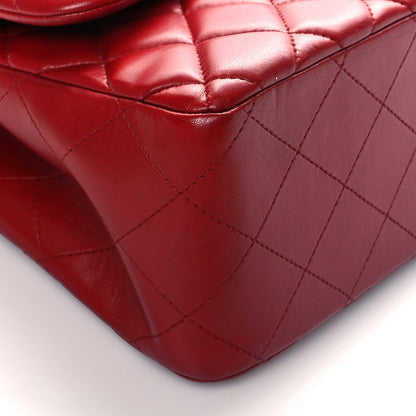 Chanel Lambskin Quilted Jumbo Double Flap Red 9 of 10