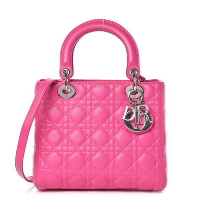Christian Dior Lambskin Cannage Medium Lady Dior Pink 1 of 9