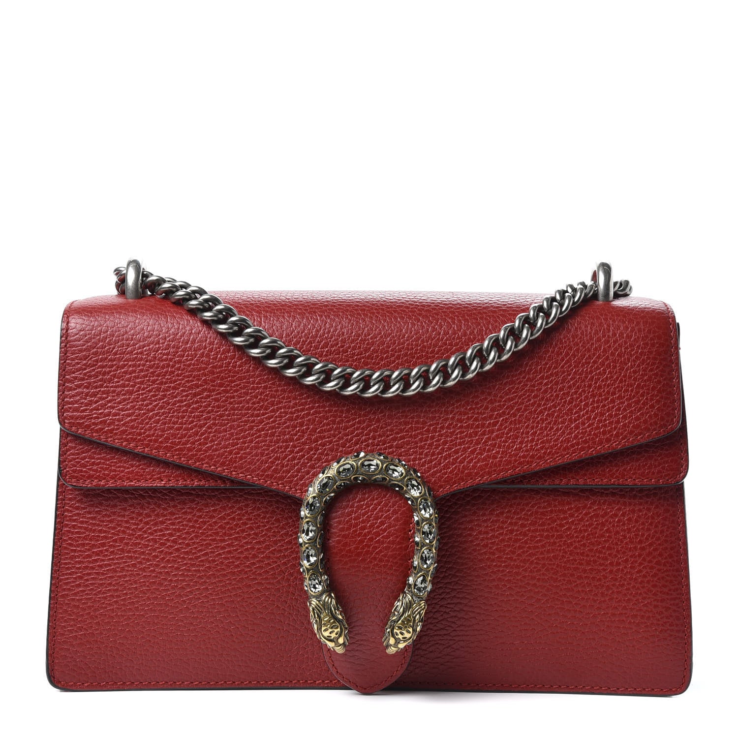 Gucci Dollar Calfskin Swarovski Crystal Small Dionysus Shoulder Bag Hibiscus Red 1 of 10