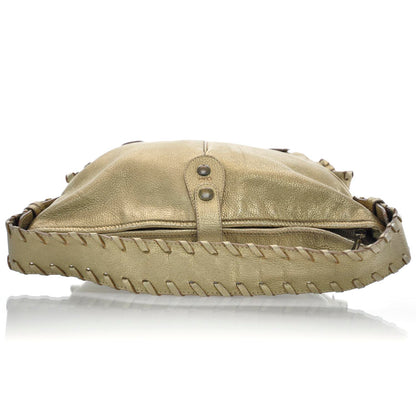Chloe Metallic Calfskin Silverado Hobo Beige 5 of 10