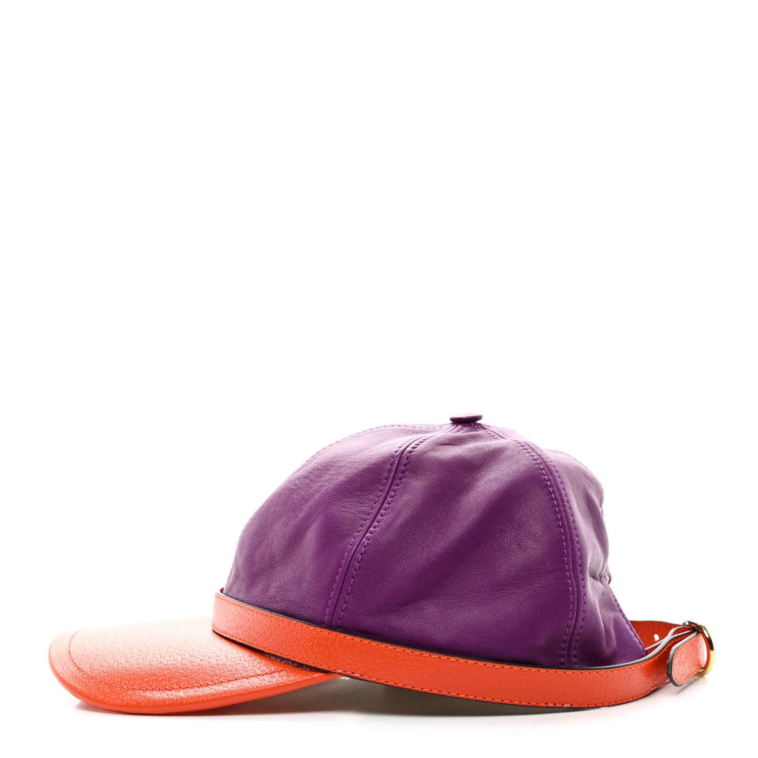 Gucci Lambskin Baseball Hat M Purple Orange 4 of 8