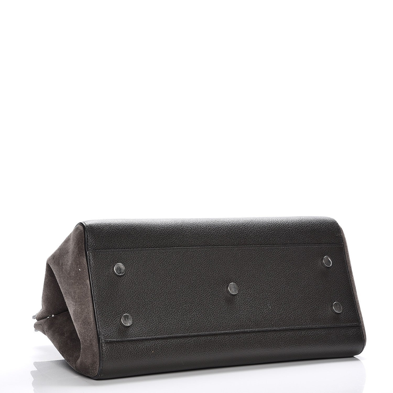 Saint Laurent Grained Calfskin Suede Small Cabas Rive Gauche Dark Anthracite 11 of 15