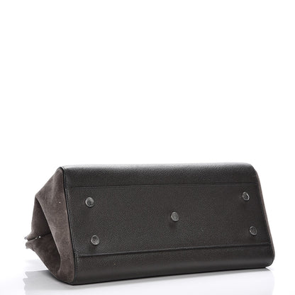 Saint Laurent Grained Calfskin Suede Small Cabas Rive Gauche Dark Anthracite 11 of 15