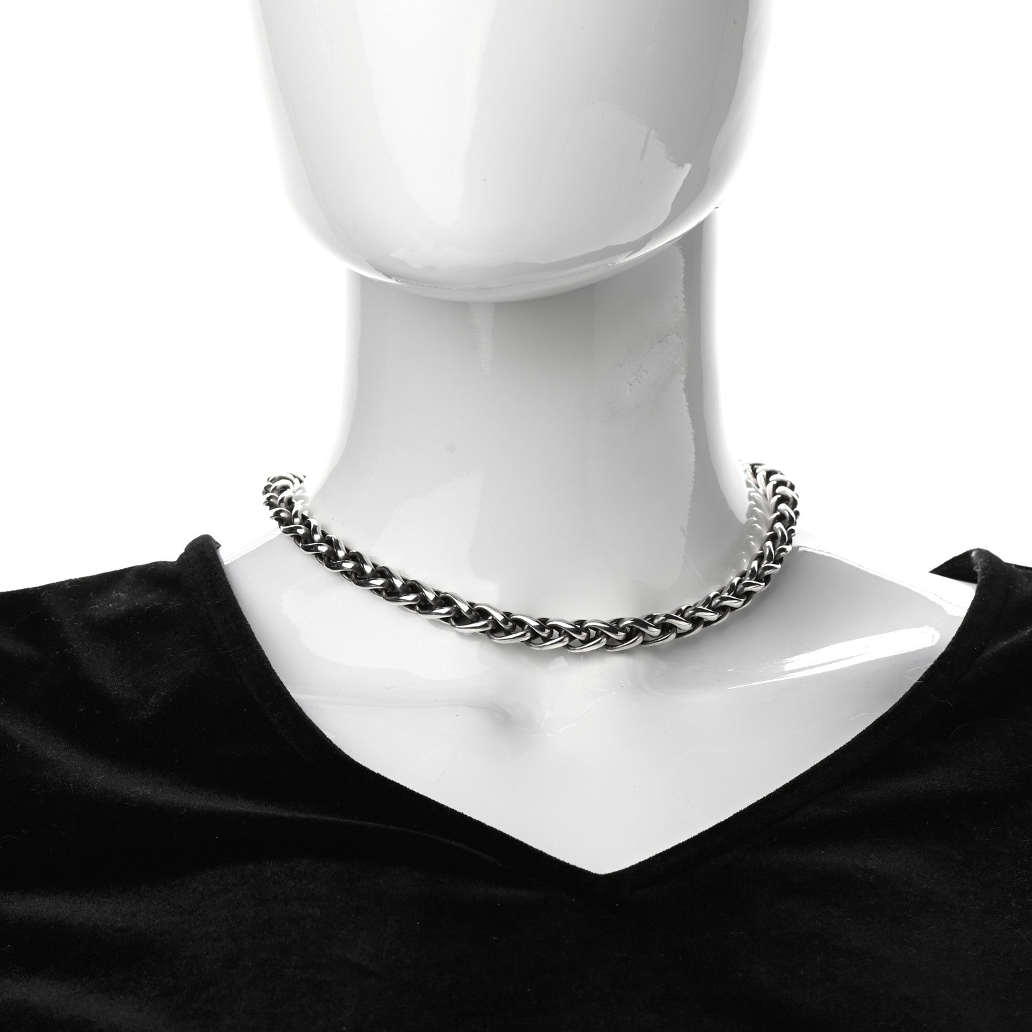 David Yurman Sterling Silver 14K Yellow Gold 8mm Wheat Chain Necklace 2 of 4