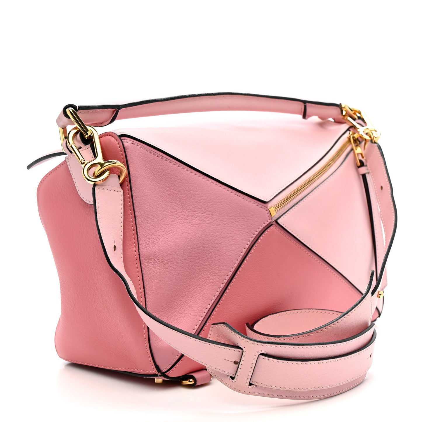 Calfskin Medium Puzzle Bag Soft Pink