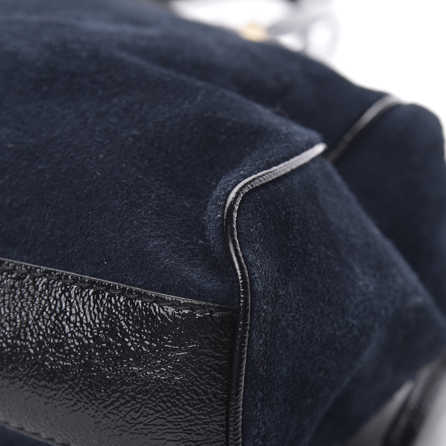 Gucci Suede Patent Ophidia Large Re(Belle) Top Handle Bag Blue Black 11 of 16