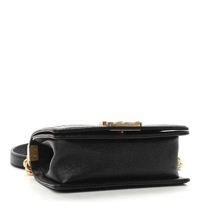 Chanel Caviar Chevron Quilted Small Boy Flap Black 4 of 10