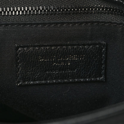 Saint Laurent Crinkled Calfskin Matelasse Monogram Medium Niki Chain Satchel Black 6 of 9