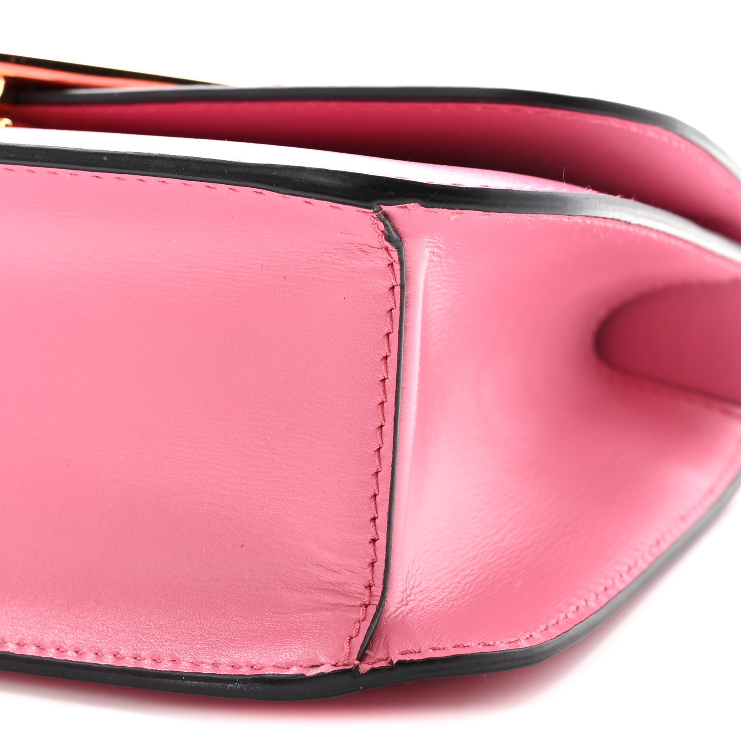 Prada Box Calfskin Triangle Embleme Flap Shoulder Bag Begonia 9 of 9