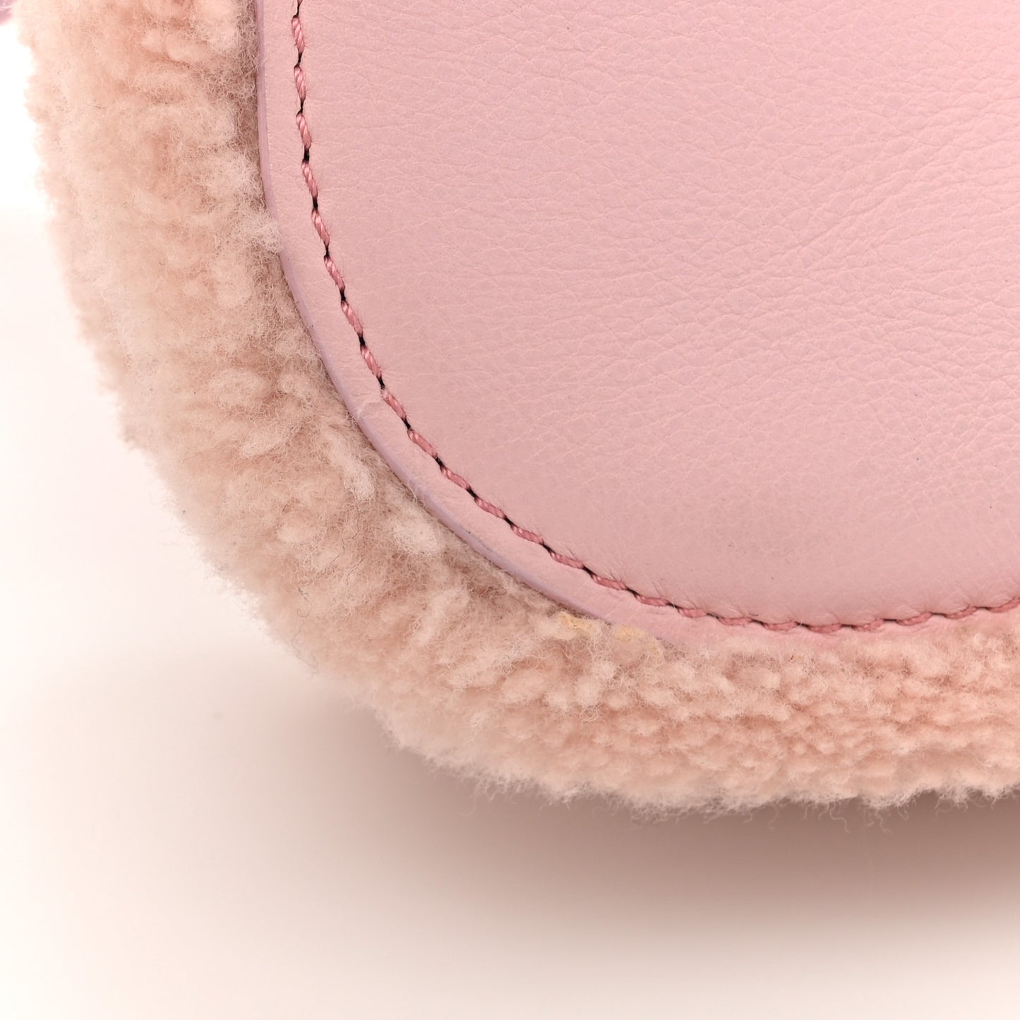 Calfskin Shearling Milky Way Odessa Shoulder Bag Pink