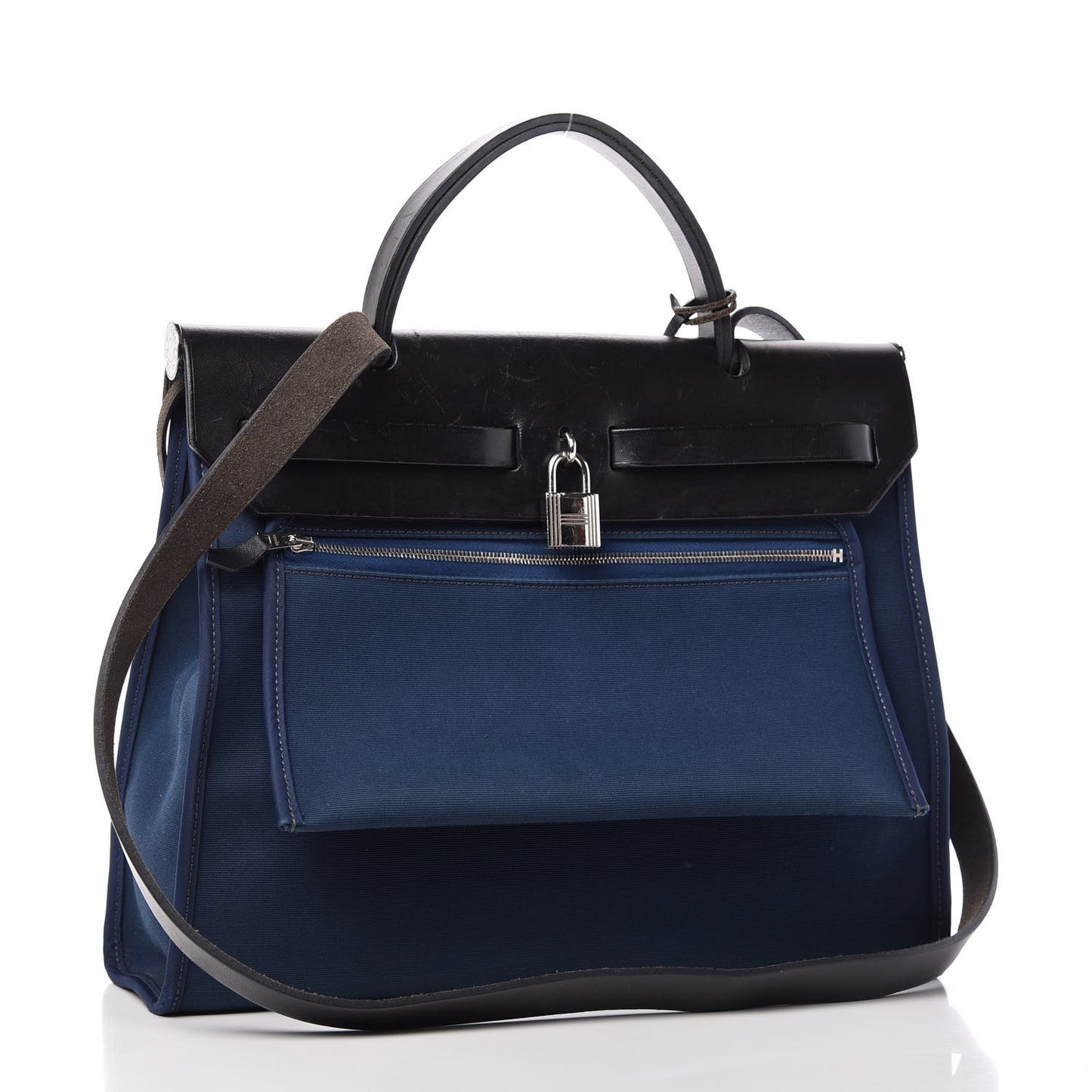Vache Hunter Toile Herbag Zip 31 PM Black Bleu De Malte