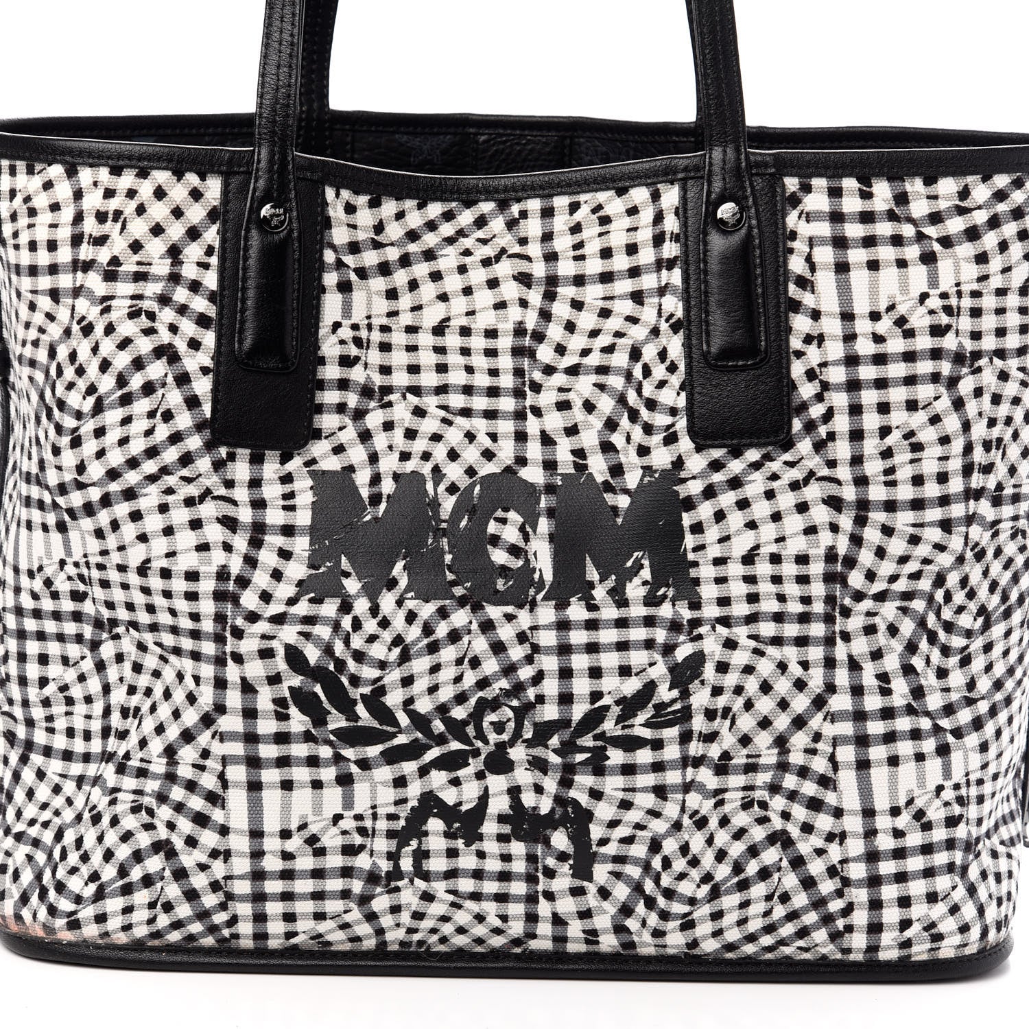 MCM Visetos Medium Liz Reversible Shopper Tote Black 14 of 14