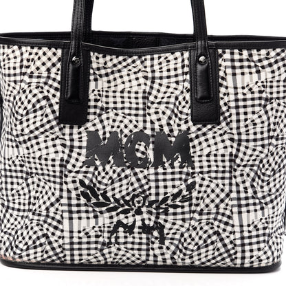 MCM Visetos Medium Liz Reversible Shopper Tote Black 14 of 14