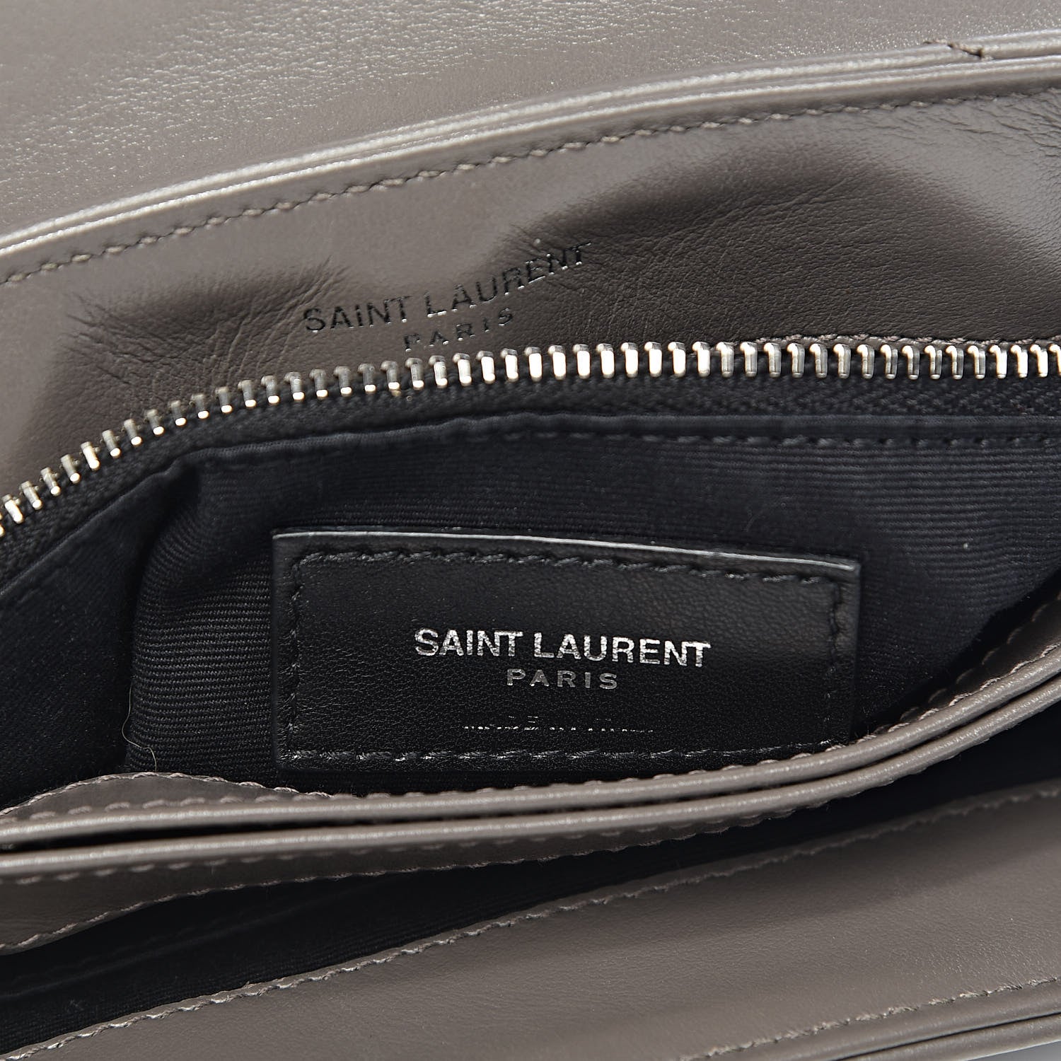 Saint Laurent Calfskin Y Quilted Monogram Toy Loulou Crossbody Bag Earth 6 of 11