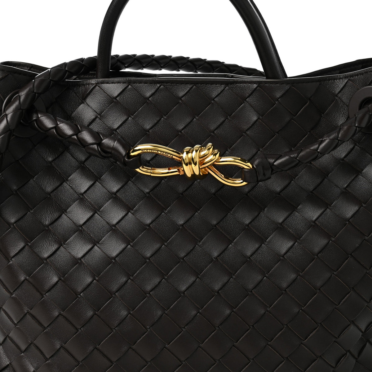Nappa Intrecciato Medium Andiamo Shoulder Bag Fondant