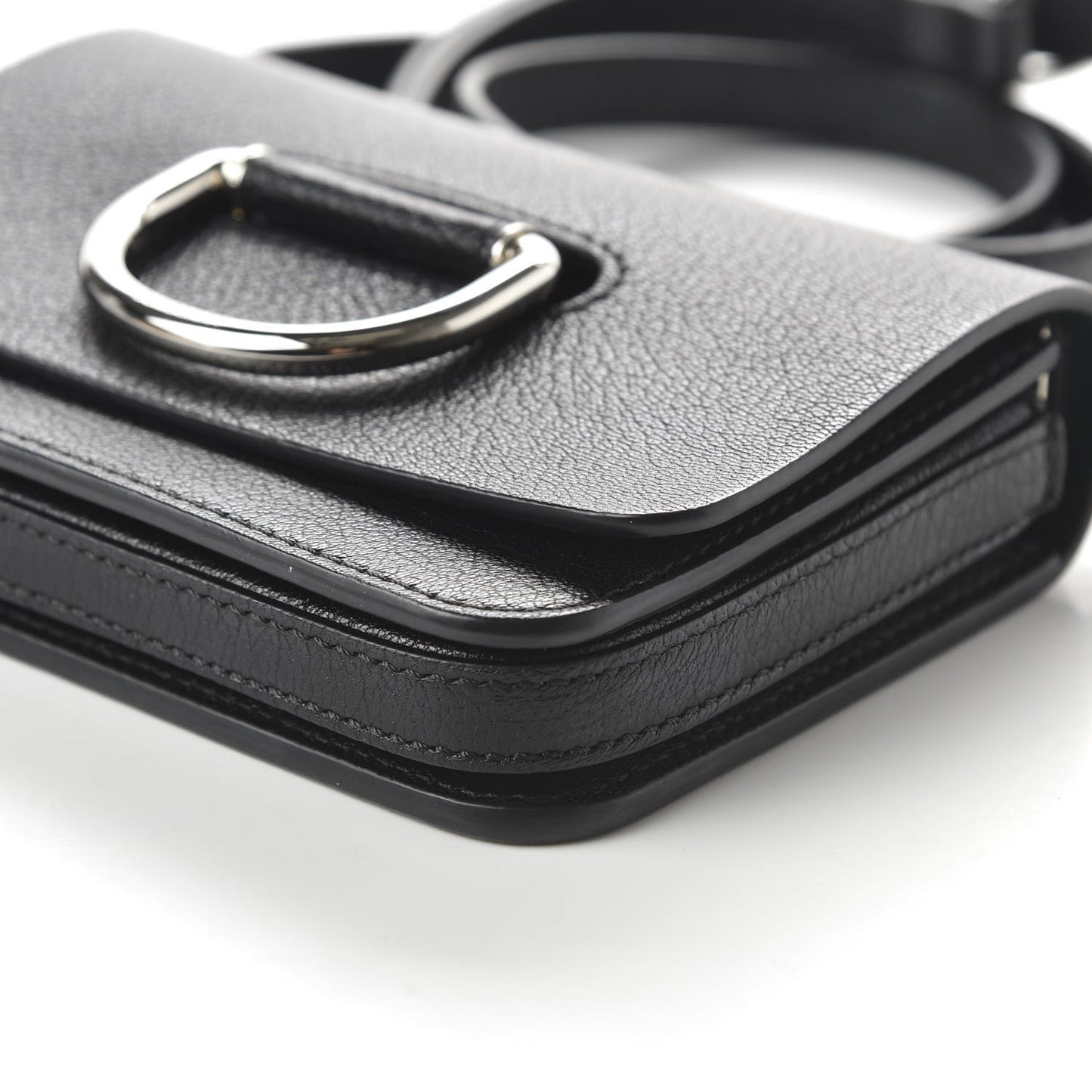 Goatskin Mini D-Ring Bag Black
